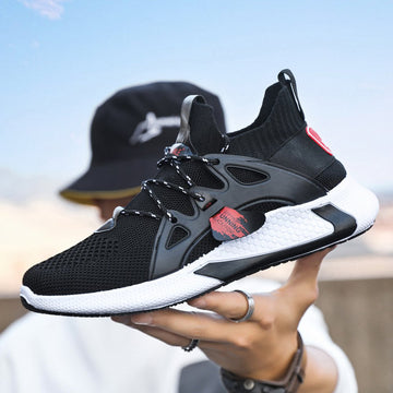 Men Flying Woven Breathable Sports Running Shoes